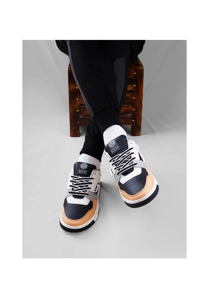 Bacca Bucci Black and White Urban Genesis 1.0 The Pinnacle of Street-Smart Elegance with Breathable Perforated Design Sneakers for Men | Best Price UAE